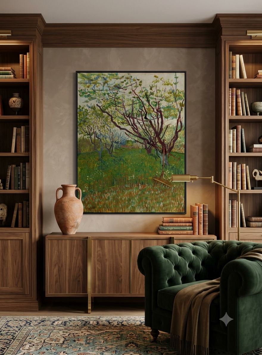 The Blossoming Orchard By Vincent Van Gogh