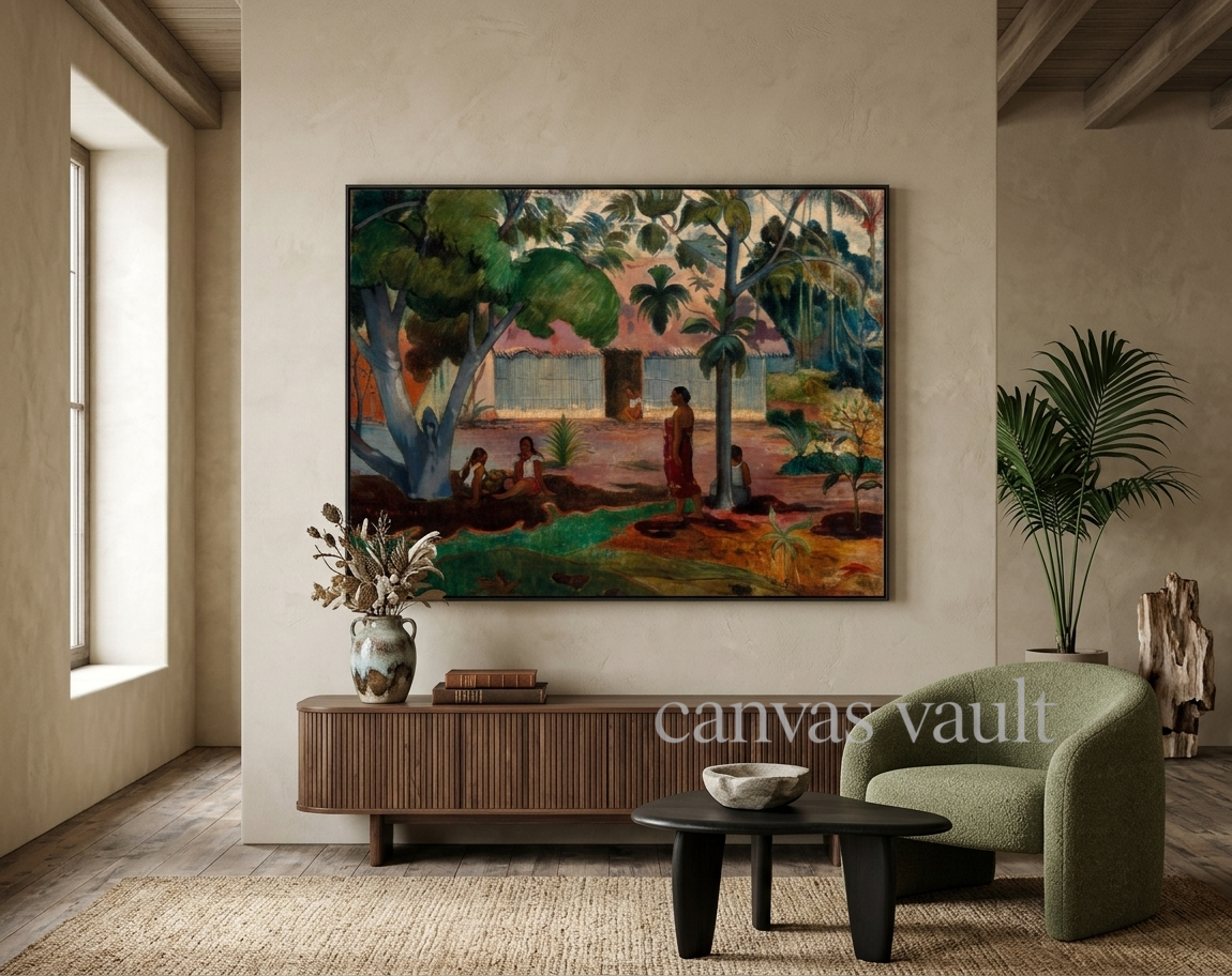 Tahitian Village Scene