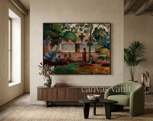Tahitian Village Scene