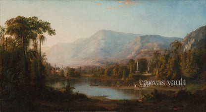 An Idealized Paradise: Panoramic Landscape with Lake and Palatial Gardens